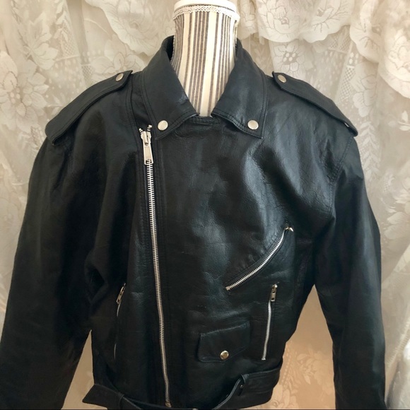 🌸••SOLD••🌸1960s VINTAGE Mens Motorcycle Jacket - Picture 2 of 8